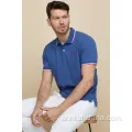 Mens Classic Embroidery Basic Short Sleeve Polo Shirt